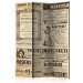 Room Divider Screen Vintage Magazines - magazine motif with French writings in retro style 95312