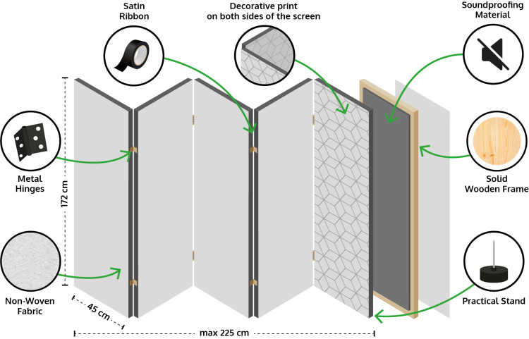 Folding Screen Concretum murum [Room Dividers] 95412 additionalImage 9