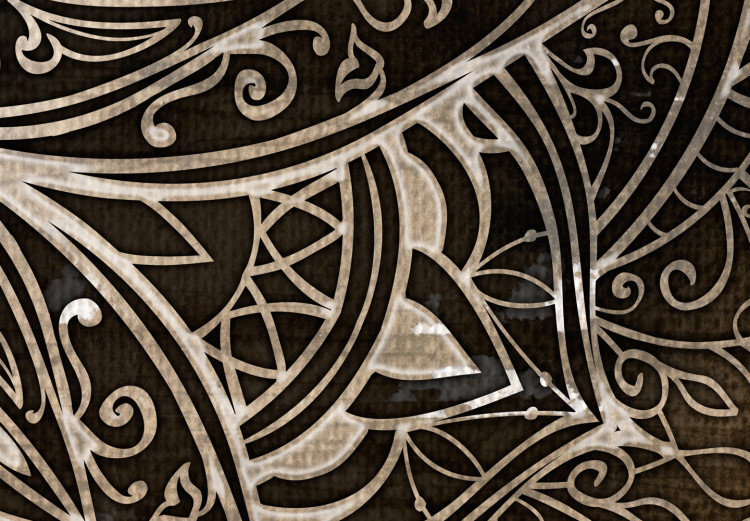 Canvas Print Mandala: Brown Harmony - Oriental Mosaic in Japanese Motif 97512 additionalImage 4