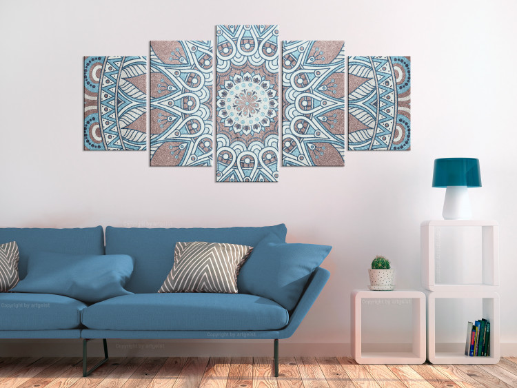 Canvas Print Oriental Circle (5 Parts) Wide 108022 additionalImage 3