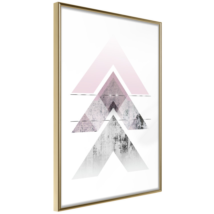 Poster Acceleration - Geometric abstraction in shades of pink with a white background 114222 additionalImage 6