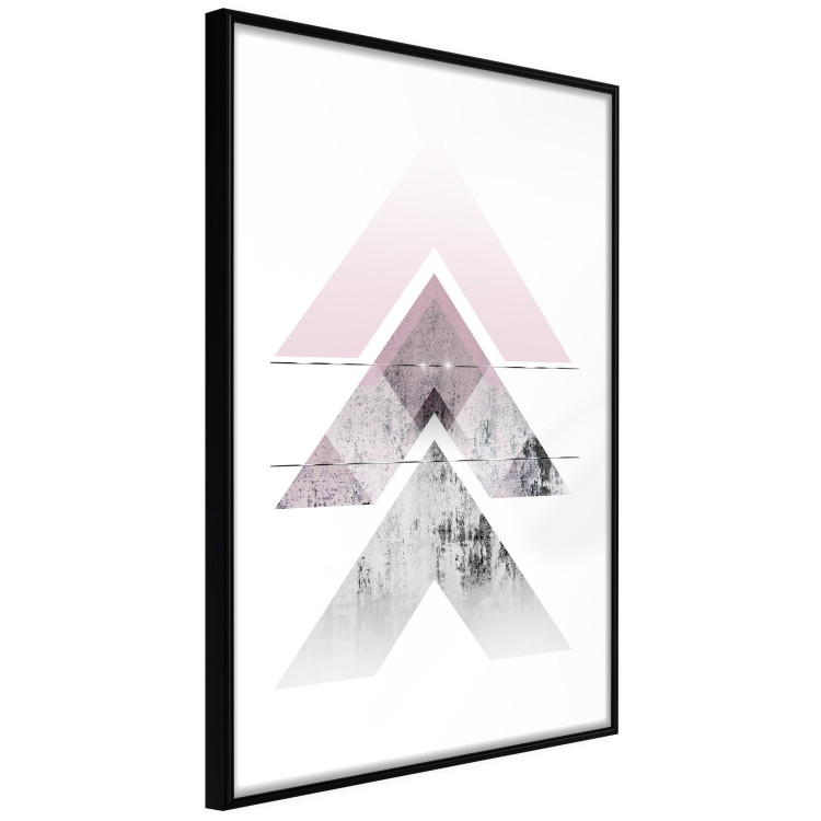 Poster Acceleration - Geometric abstraction in shades of pink with a white background 114222 additionalImage 11