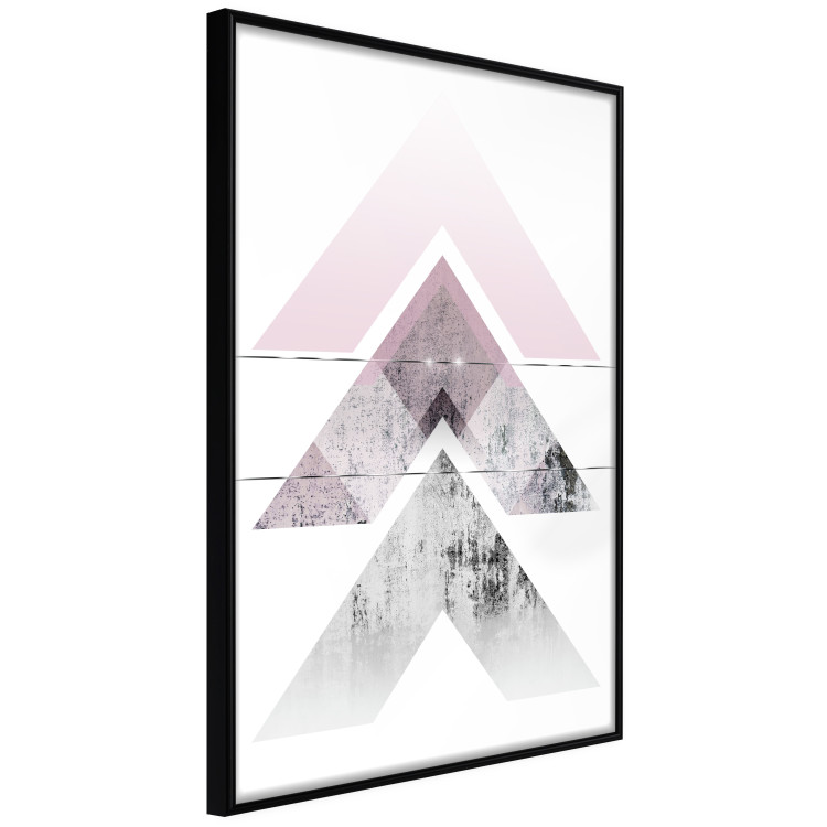 Poster Acceleration - Geometric abstraction in shades of pink with a white background 114222 additionalImage 10