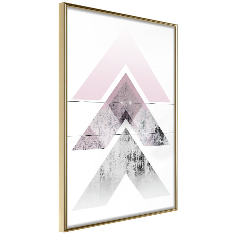Poster Acceleration - Geometric abstraction in shades of pink with a white background 114222 additionalImage 12