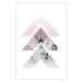 Poster Acceleration - Geometric abstraction in shades of pink with a white background 114222 additionalThumb 19