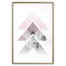 Poster Acceleration - Geometric abstraction in shades of pink with a white background 114222 additionalThumb 14