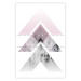 Poster Acceleration - Geometric abstraction in shades of pink with a white background 114222
