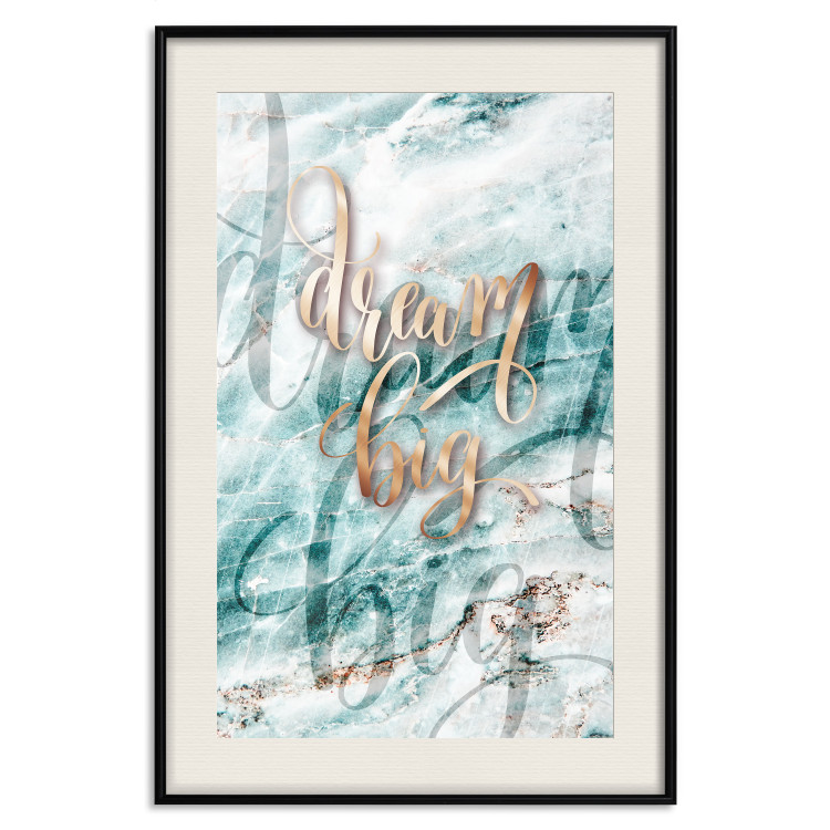 Wall Poster Dream big - composition with golden text on a marble-textured background 114322 additionalImage 18