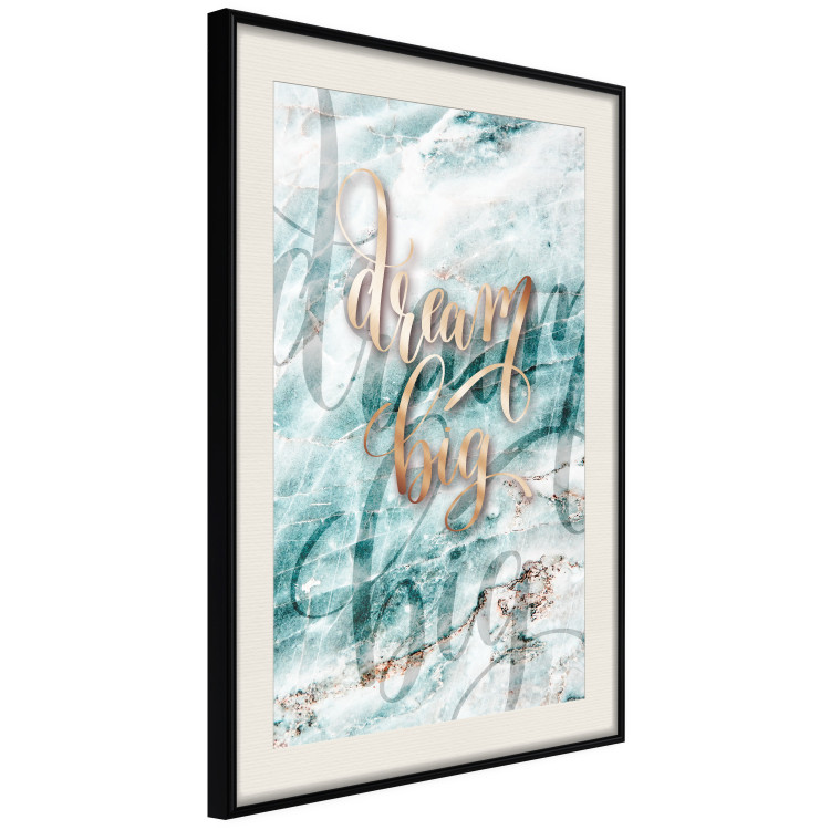 Wall Poster Dream big - composition with golden text on a marble-textured background 114322 additionalImage 3
