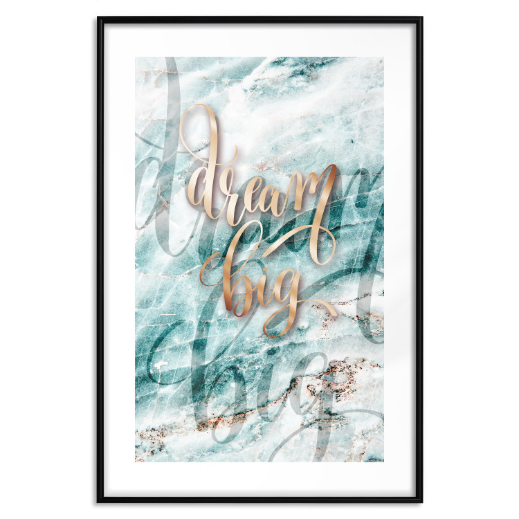Wall Poster Dream big - composition with golden text on a marble-textured background 114322 additionalImage 17
