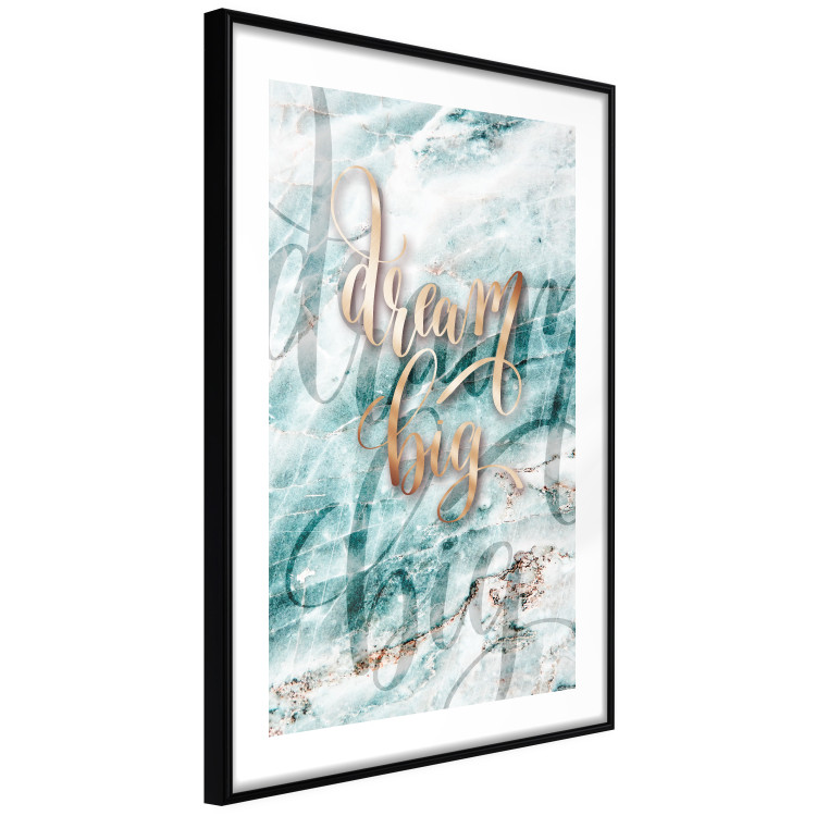 Wall Poster Dream big - composition with golden text on a marble-textured background 114322 additionalImage 13