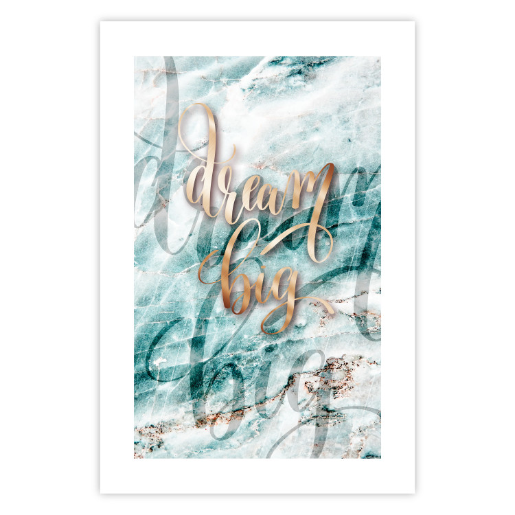 Wall Poster Dream big - composition with golden text on a marble-textured background 114322 additionalImage 19