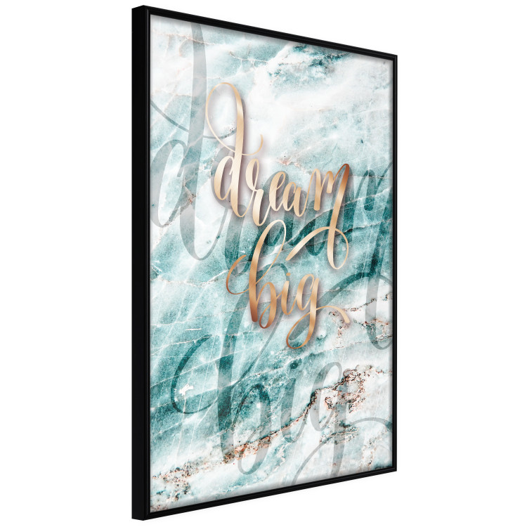 Wall Poster Dream big - composition with golden text on a marble-textured background 114322 additionalImage 10