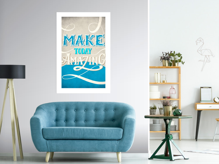 Poster Make today amazing - motivational English quote on a decorative background 114422 additionalImage 12