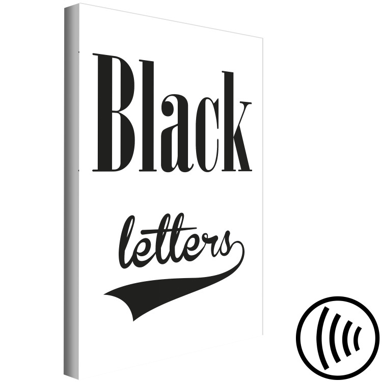 Canvas Art Print Black Letters (1 Part) Vertical 114722 additionalImage 6