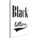 Canvas Art Print Black Letters (1 Part) Vertical 114722 additionalThumb 2
