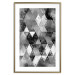 Poster Black and white rhombuses - modern composition with geometric shapes 115022 additionalThumb 14