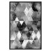 Poster Black and white rhombuses - modern composition with geometric shapes 115022 additionalThumb 18