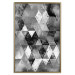 Poster Black and white rhombuses - modern composition with geometric shapes 115022 additionalThumb 16