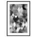 Poster Black and white rhombuses - modern composition with geometric shapes 115022 additionalThumb 17