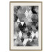 Poster Black and white rhombuses - modern composition with geometric shapes 115022 additionalThumb 19