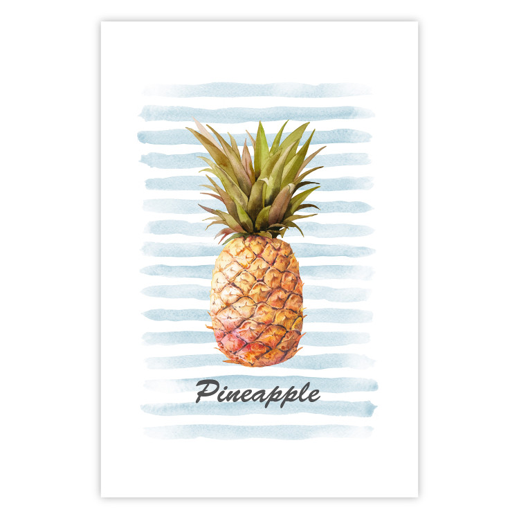 Wall Poster Pineapple and Stripes - colorful composition with a tropical fruit and text 115322 additionalImage 19