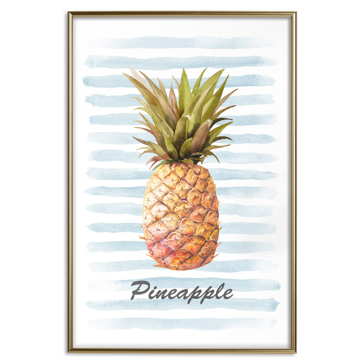 Wall Poster Pineapple and Stripes - colorful composition with a tropical fruit and text 115322 additionalImage 16