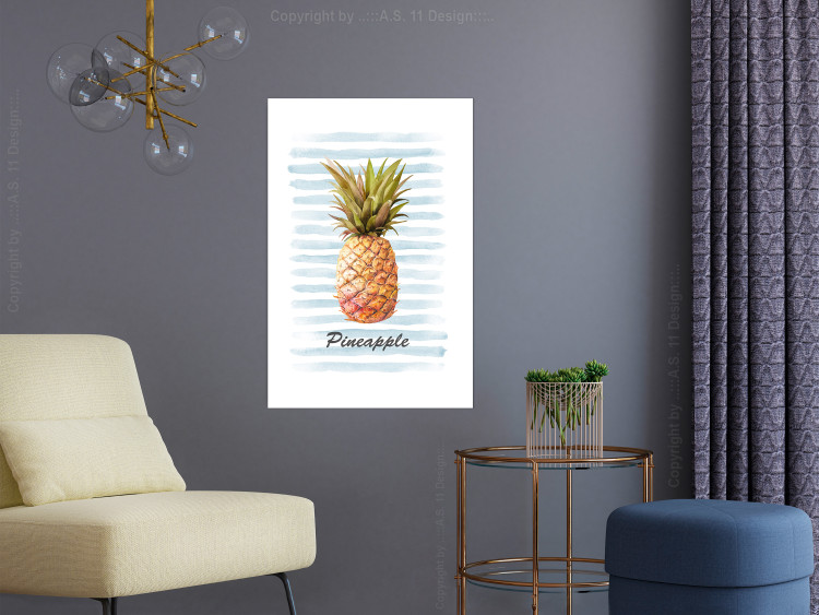 Wall Poster Pineapple and Stripes - colorful composition with a tropical fruit and text 115322 additionalImage 4