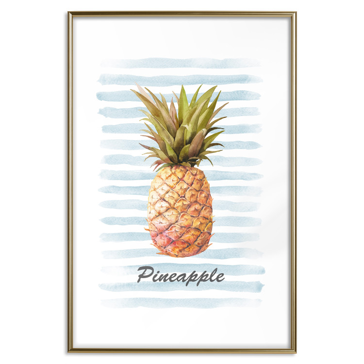 Wall Poster Pineapple and Stripes - colorful composition with a tropical fruit and text 115322 additionalImage 14