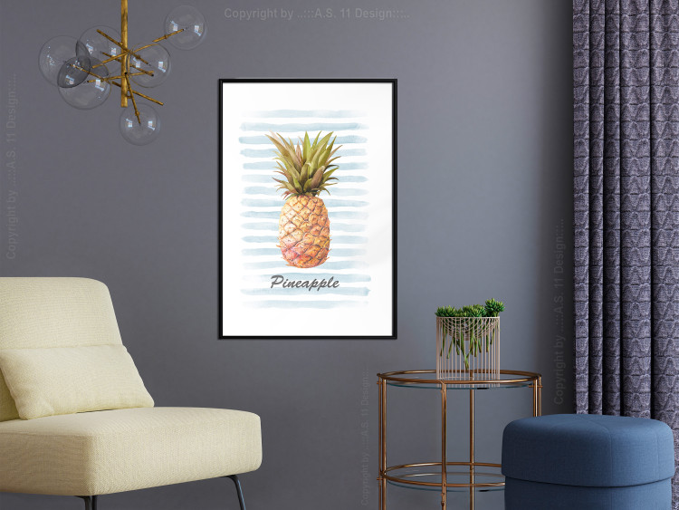 Wall Poster Pineapple and Stripes - colorful composition with a tropical fruit and text 115322 additionalImage 5