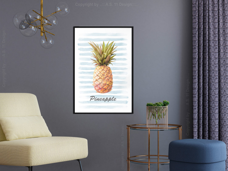 Wall Poster Pineapple and Stripes - colorful composition with a tropical fruit and text 115322 additionalImage 7