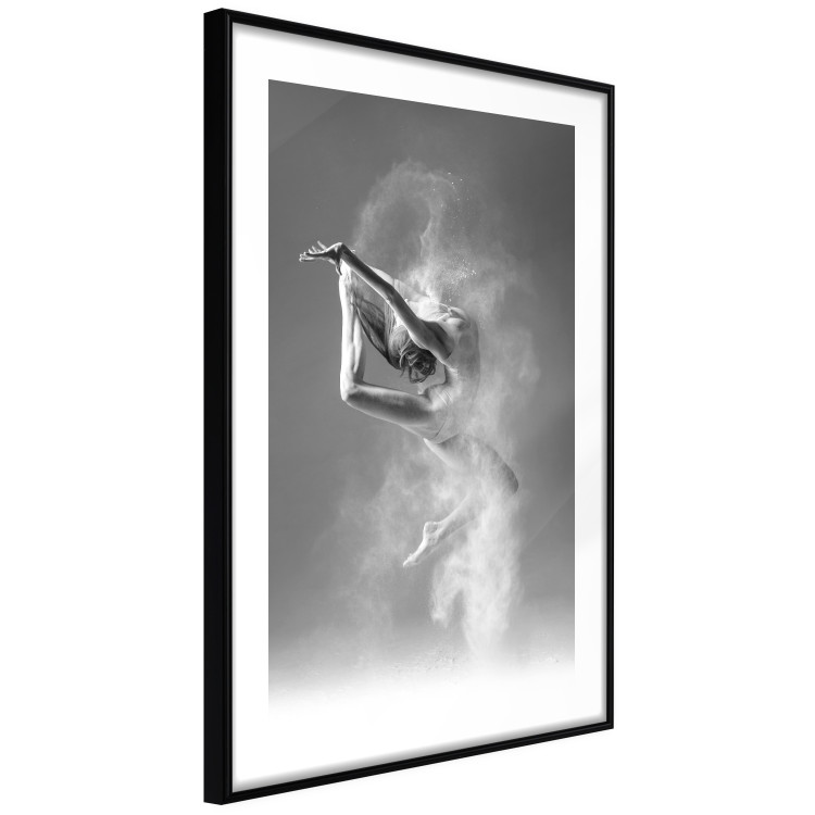 Wall Poster Playful Ballerina - black and white composition with a dancing ballet woman 116322 additionalImage 11