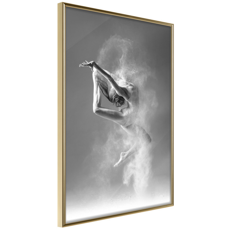 Wall Poster Playful Ballerina - black and white composition with a dancing ballet woman 116322 additionalImage 14