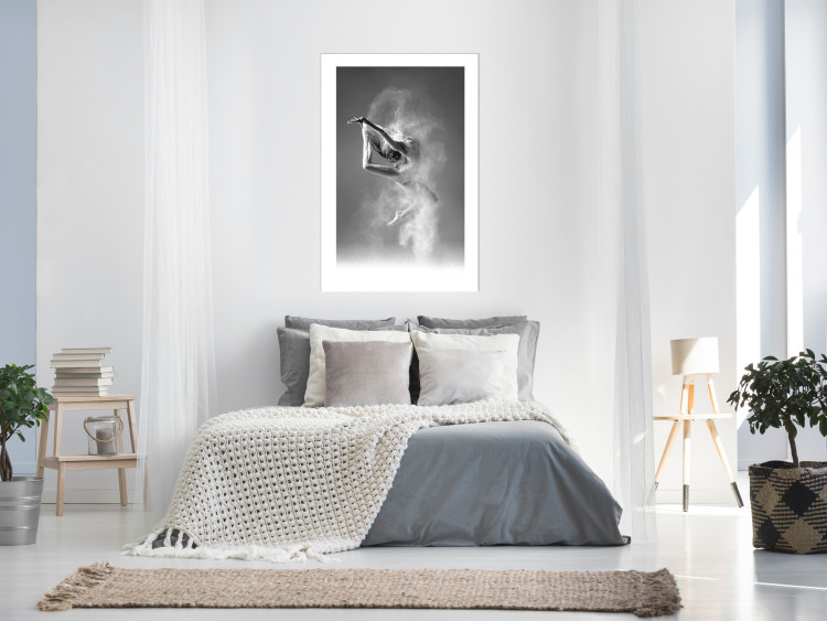 Wall Poster Playful Ballerina - black and white composition with a dancing ballet woman 116322 additionalImage 2