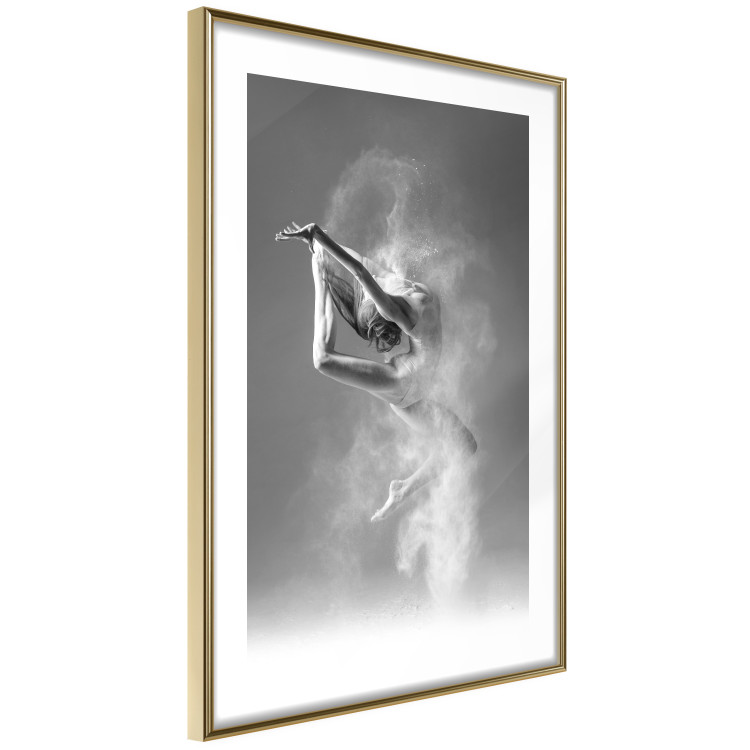 Wall Poster Playful Ballerina - black and white composition with a dancing ballet woman 116322 additionalImage 8