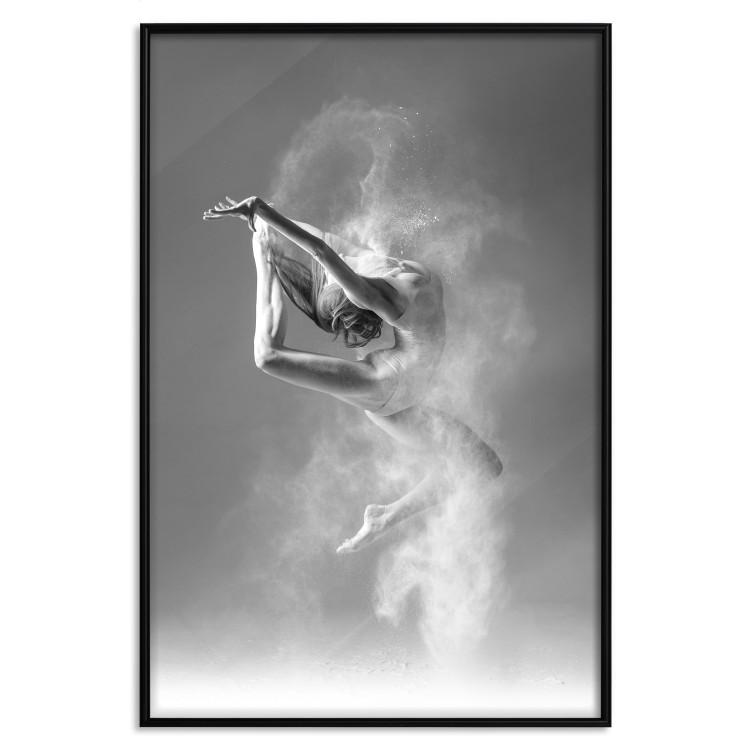 Wall Poster Playful Ballerina - black and white composition with a dancing ballet woman 116322 additionalImage 24