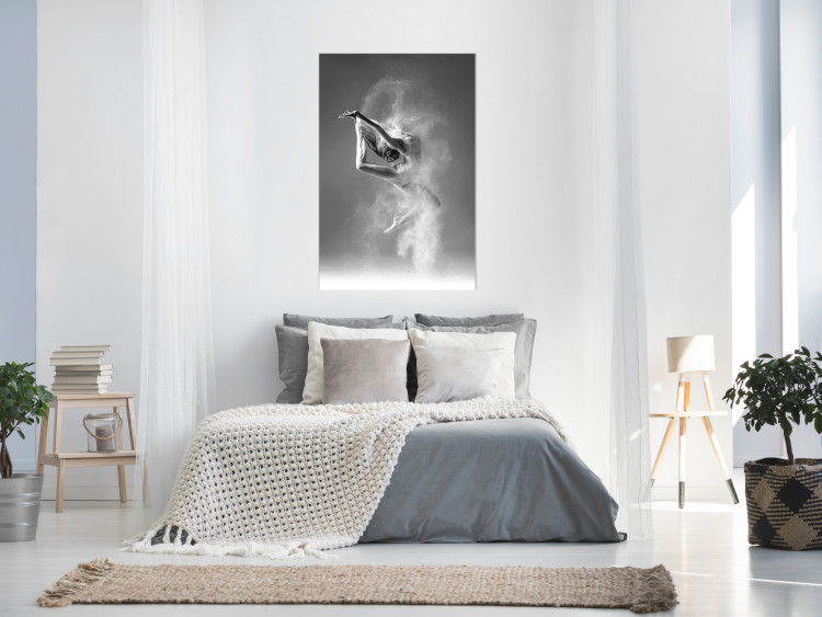 Wall Poster Playful Ballerina - black and white composition with a dancing ballet woman 116322 additionalImage 17