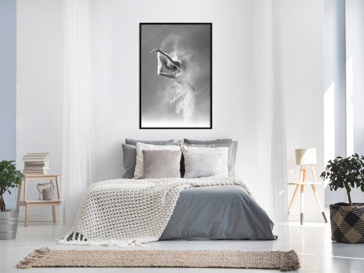 Wall Poster Playful Ballerina - black and white composition with a dancing ballet woman 116322 additionalImage 3