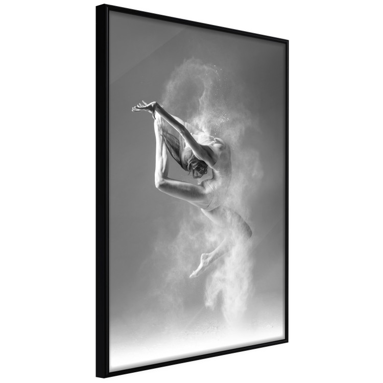 Wall Poster Playful Ballerina - black and white composition with a dancing ballet woman 116322 additionalImage 12