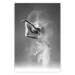 Wall Poster Playful Ballerina - black and white composition with a dancing ballet woman 116322