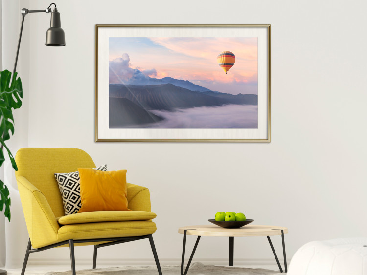 Wall Poster It's Worth Dreaming - picturesque mountain landscape against a backdrop of pink clouds and sky 116822 additionalImage 21