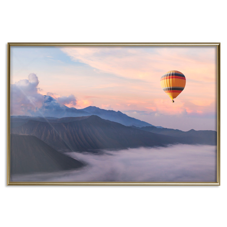 Wall Poster It's Worth Dreaming - picturesque mountain landscape against a backdrop of pink clouds and sky 116822 additionalImage 16