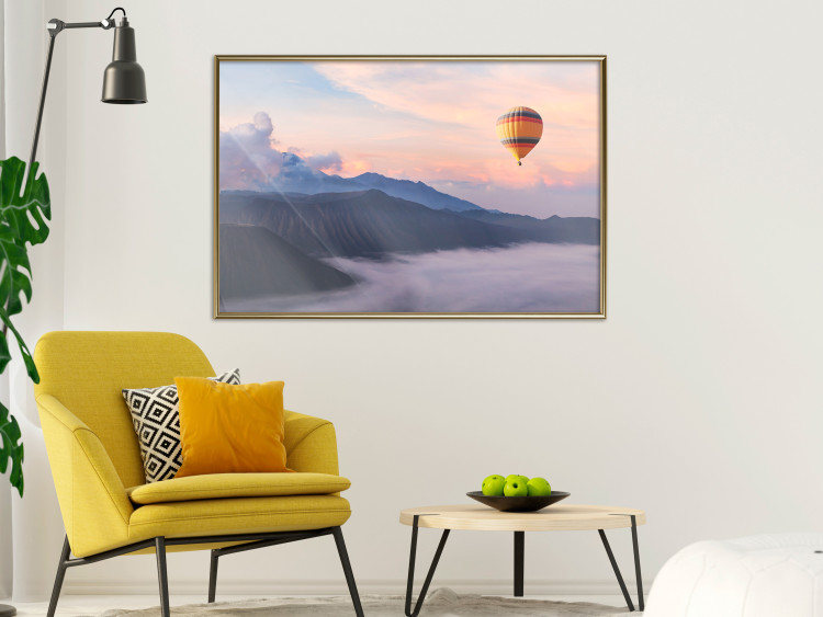 Wall Poster It's Worth Dreaming - picturesque mountain landscape against a backdrop of pink clouds and sky 116822 additionalImage 7