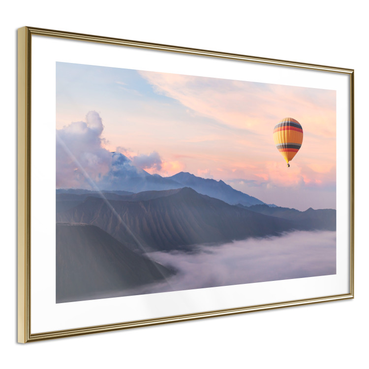 Wall Poster It's Worth Dreaming - picturesque mountain landscape against a backdrop of pink clouds and sky 116822 additionalImage 6