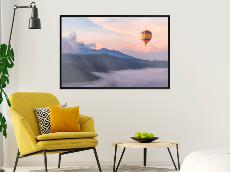 Wall Poster It's Worth Dreaming - picturesque mountain landscape against a backdrop of pink clouds and sky 116822 additionalImage 3