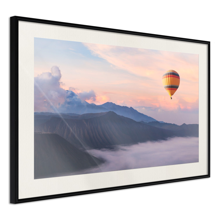 Wall Poster It's Worth Dreaming - picturesque mountain landscape against a backdrop of pink clouds and sky 116822 additionalImage 3