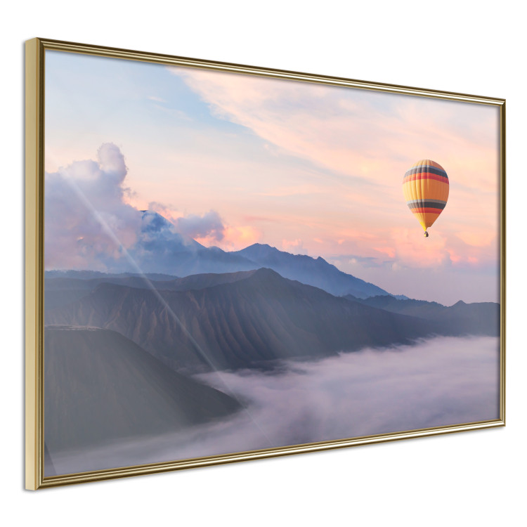 Wall Poster It's Worth Dreaming - picturesque mountain landscape against a backdrop of pink clouds and sky 116822 additionalImage 12