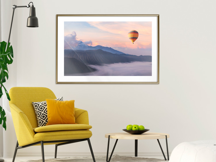 Wall Poster It's Worth Dreaming - picturesque mountain landscape against a backdrop of pink clouds and sky 116822 additionalImage 13