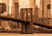 Canvas Print Manhattan in the Panorama - the famous sepia bridge in Manhattan 118622 additionalThumb 5