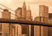Canvas Print Manhattan in the Panorama - the famous sepia bridge in Manhattan 118622 additionalThumb 4